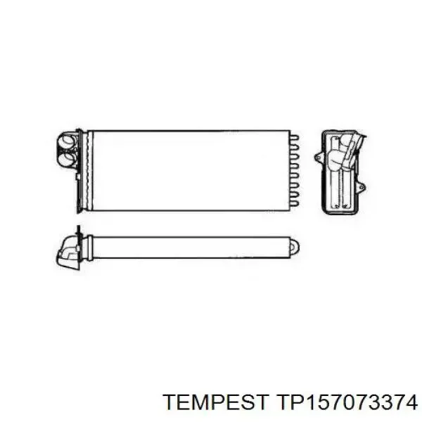 Радіатор обігрівача RENAULT SYMBOL 08-, CLIO II 98-05 (TEMPEST)