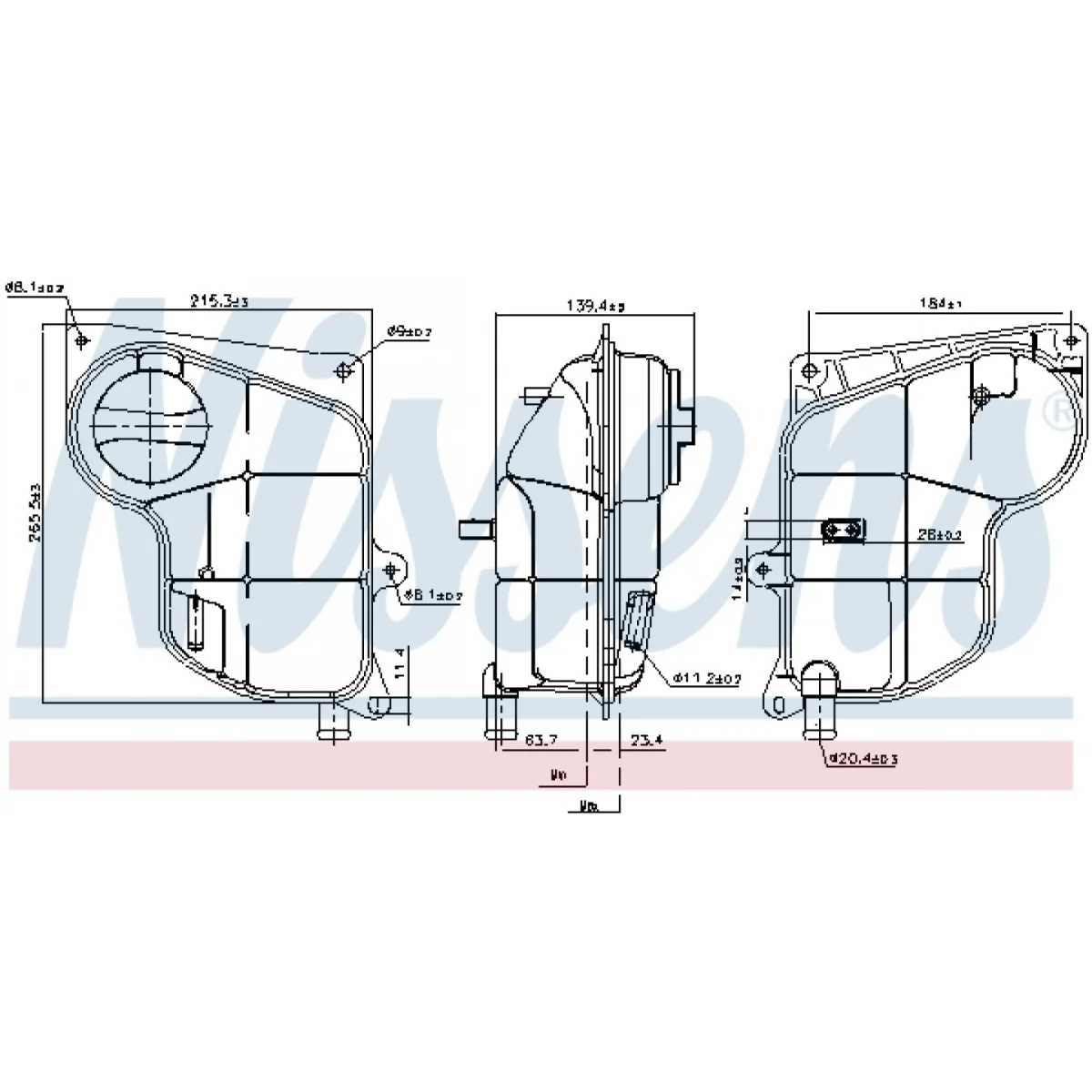 Бачок розширювальний з кришкою AUDI A 4 / S 4 (B5) (94-) 1.6 i