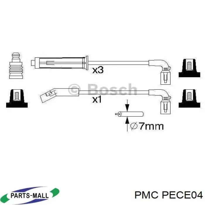 Комплект кабелей высоковольтных Daewoo Lanos Chevrolet Aveo 1.5