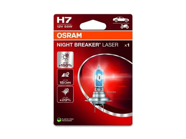Лампа фарна H7 12V 55W PX26d NIGHT BREAKER® LASER (1 шт)