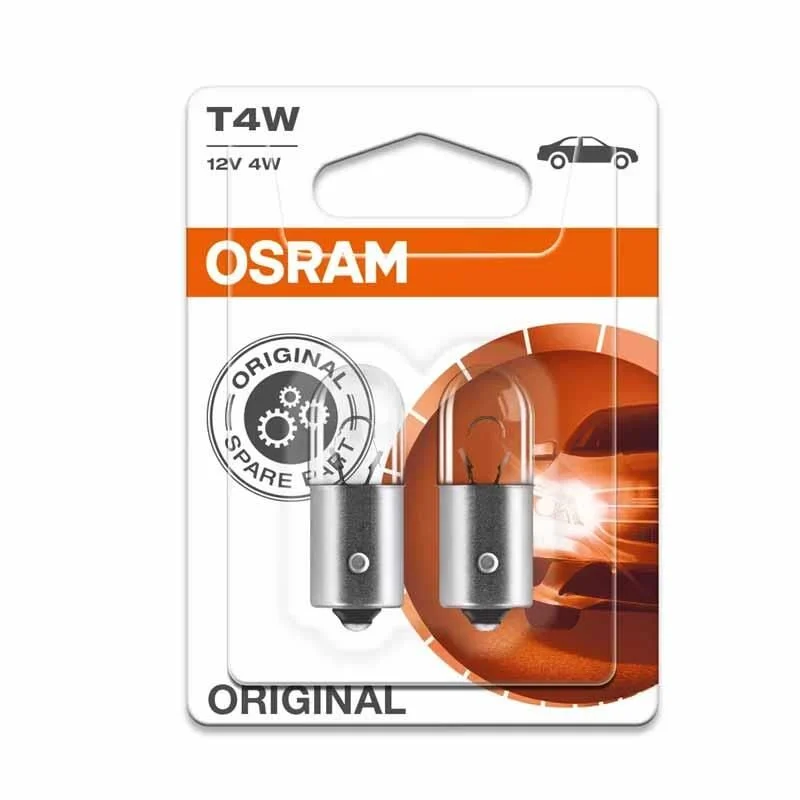 Лампа допоміжн. освітлення Т4W 12V 4W ВА9s (2 шт) blister