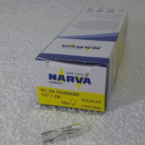 Лампа розжарювання W1,2w 12v 1,2w W2x4,6d