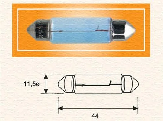 Лампа допоміжн. освітлення C10W 12V SV8.5-8 (11,5x44)