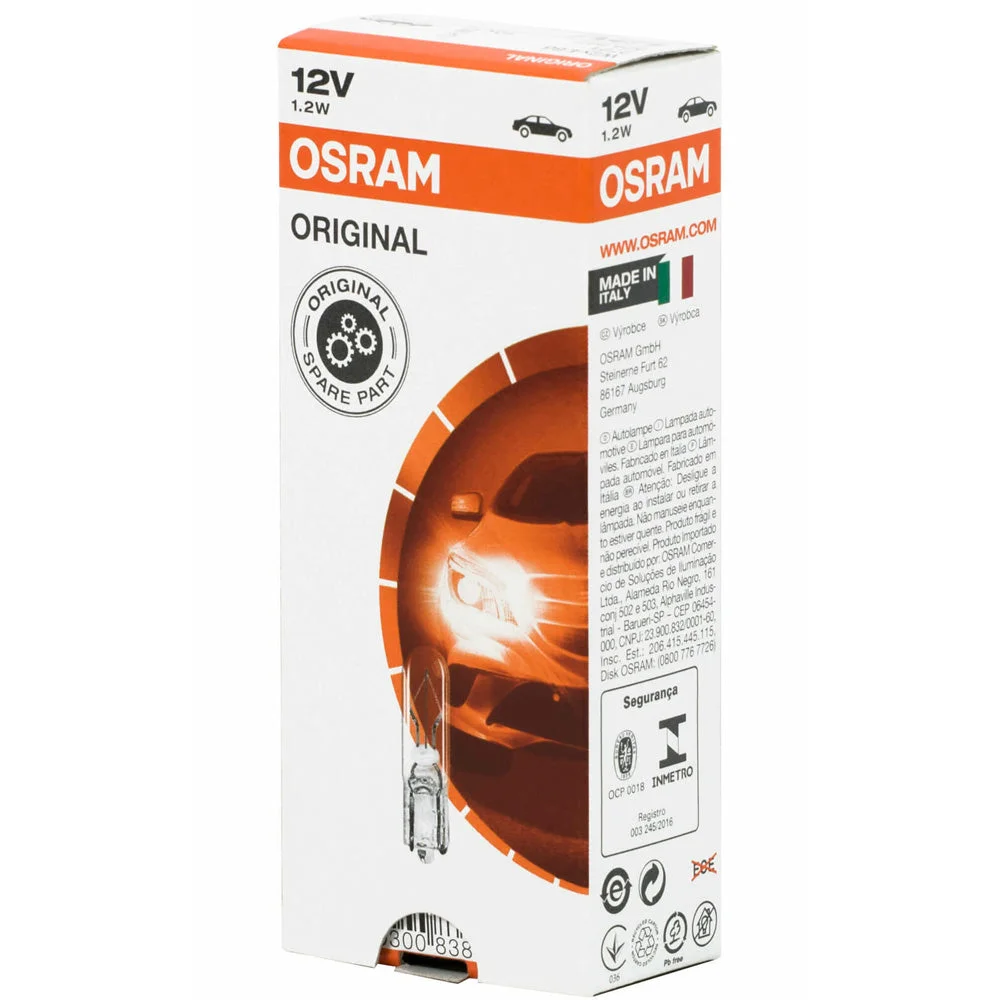 Лампа допоміжн. освітлення W1.2W 12V 1.2W W2x4.6d