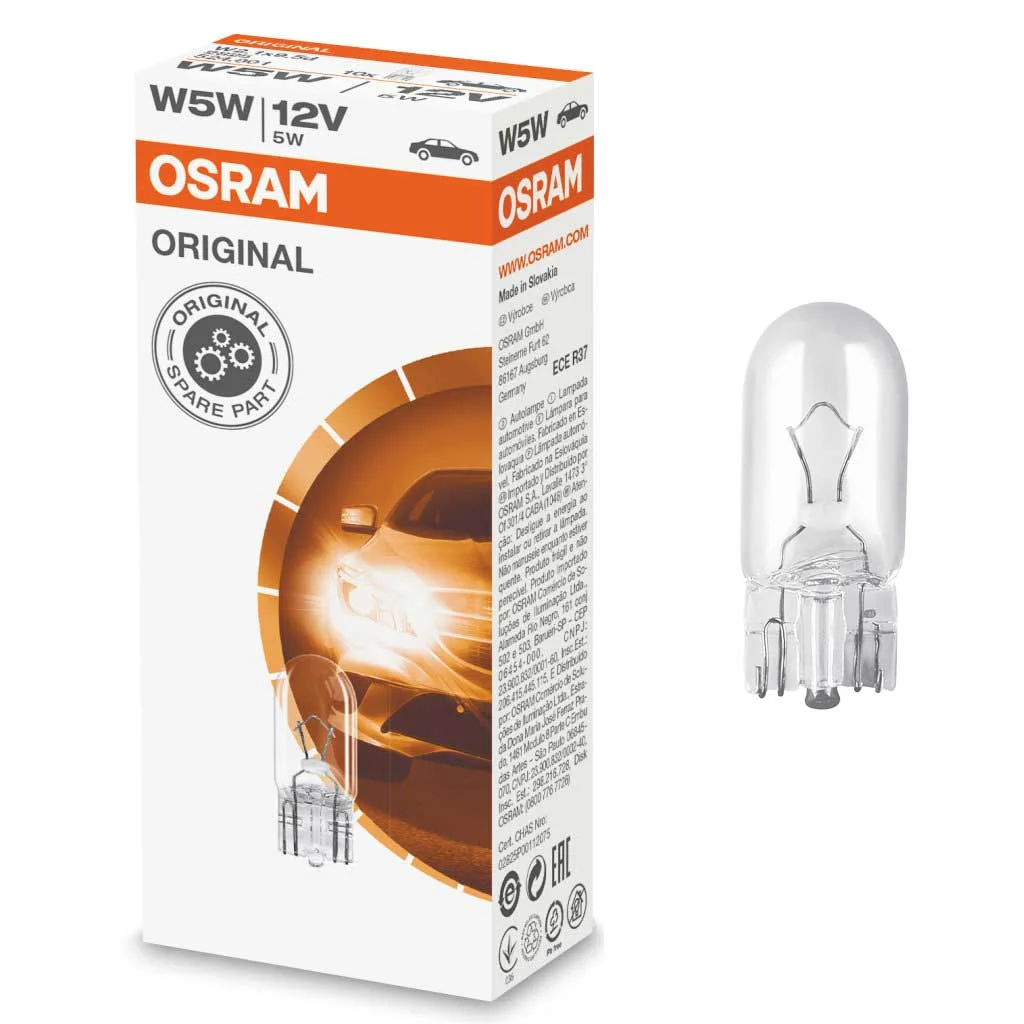 Лампа допоміжн. освітлення W5W 12V 5W W2.1x9.5d