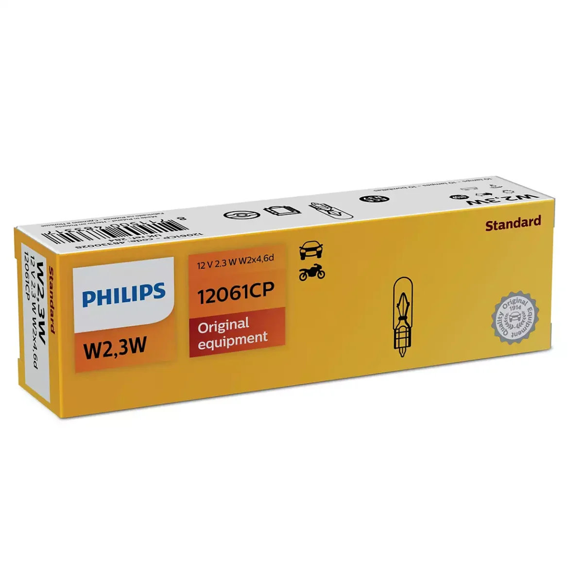 Лампа розжарювання W2,3W 12V 2,3W W2X4,6d