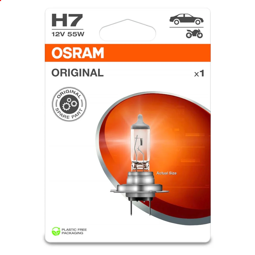 Лампа фарна H7 12v 55w Px26d (1 шт) blister ORIGINAL eco-упаковка