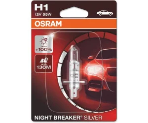 Лампа фарна H1 12V 55W P14,5s NIGHT BREAKER SILVER (+100) blister