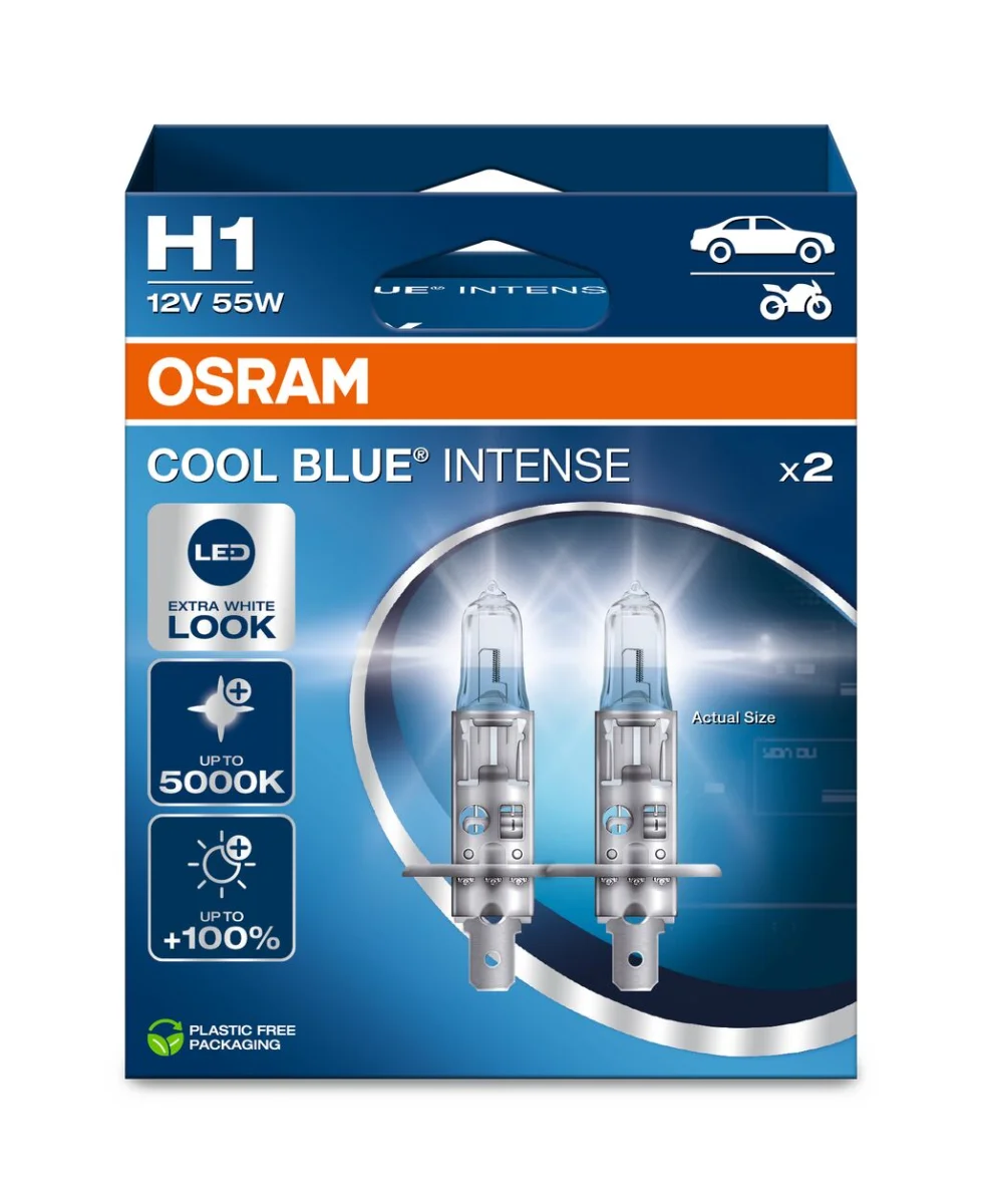 Лампа фарна H1 12V 55W P14, 5sCOOL BLUE INTENSE Next (1 шт)