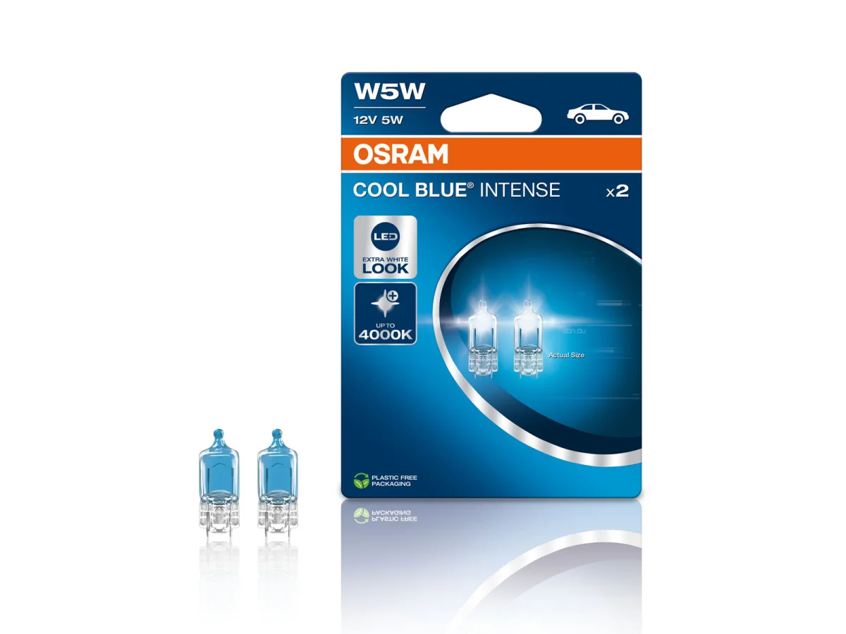 Лампа допоміжн. освітлення W5W 12V 5W W2.1x9.5d COOL BLUE Intense (2 шт) blister