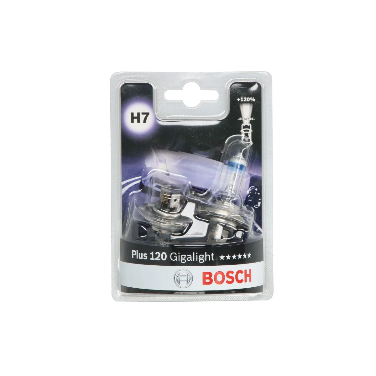 Лампа розжарювання H7 12V 55W PX26d Plus 120 Gigalight (компл. 2шт)