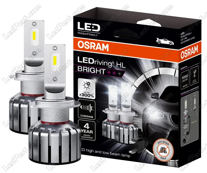 Лампа світлодіодна LED H7/H18 LEDriving HL BRIGHT 12V 6000К (комплект 2 шт.)