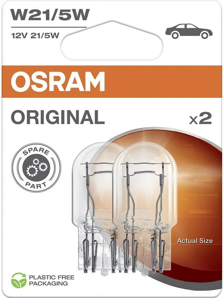 Лампа допоміжн. освітлення 12V 21/5W W3x16q (2 шт) blister