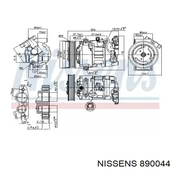 Компресор кондиціонера RENAULT MEGANE III/SCENIC III (08-) (Nissens)