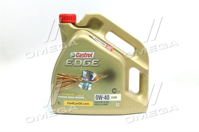 Олива моторна Castrol EDGE 0W-40 А3/В4 (Каністра 4л)