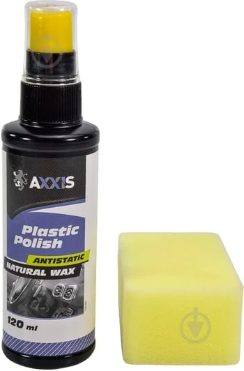 Очисник-поліроль пластику салону з губкою 120ml <AXXIS>