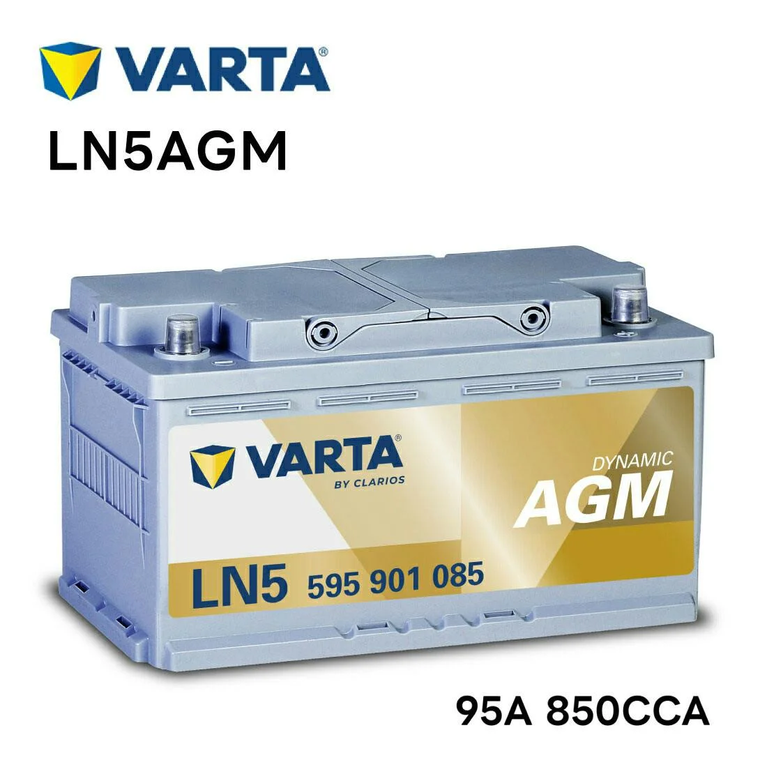 Акумулятор 95Ah-12v VARTA Dynamic AGM (A5) (353х175х190),R,EN850