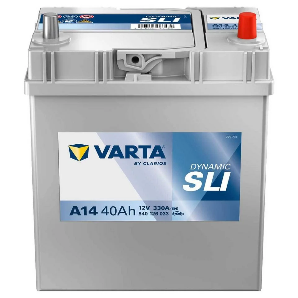 Акумулятор 40Ah-12v VARTA Dynamic SLI (A14) (187х127х227),R,EN330 Азія тонкі клеми