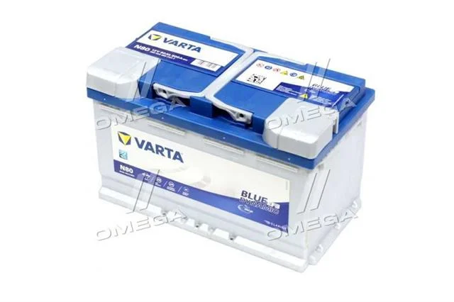 Акумулятор 80Ah-12v VARTA Dynamic EFB (N80) (314х175х190),R,EN800