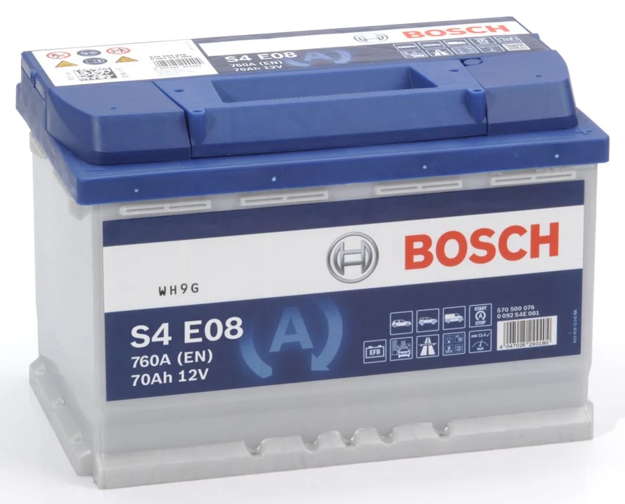 Акумулятор 70Ah-12v BOSCH EFB (S4E08) (278x175x190),R,EN760