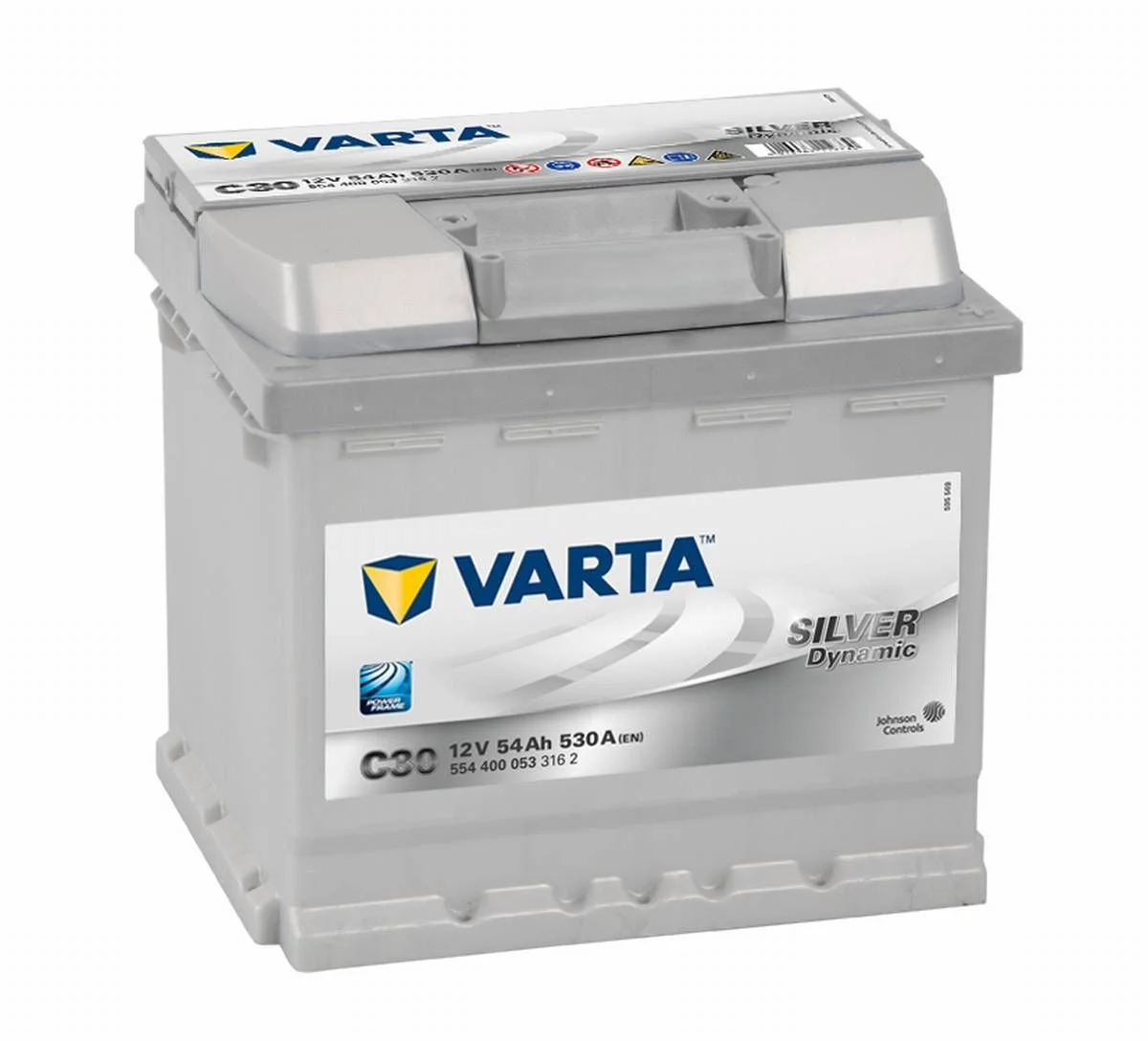 Акумулятор 54Ah-12v VARTA Dynamic SLI (C30) (207x175x190),R,EN530