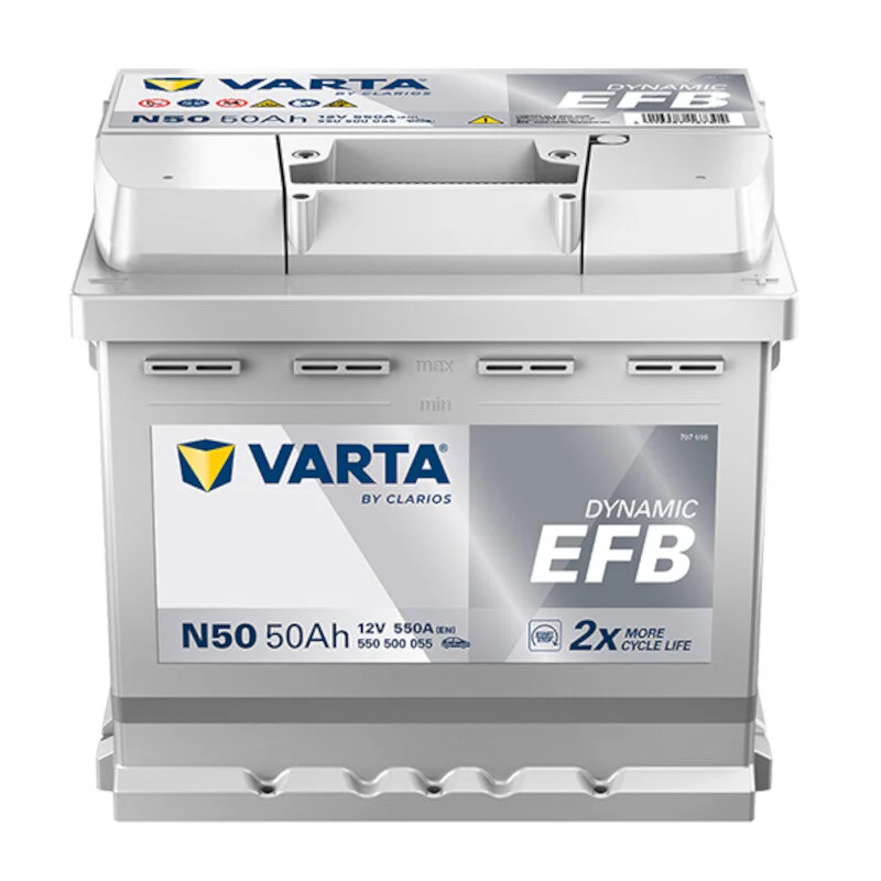 Акумулятор 50Ah-12v VARTA Dynamic EFB (H50) (207х175х190),R,EN550