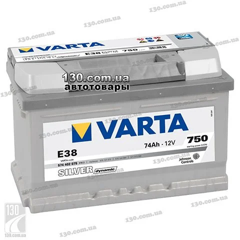 Акумулятор 74Ah-12v VARTA Dynamic SLI (E38) (278x175x175),R,EN750