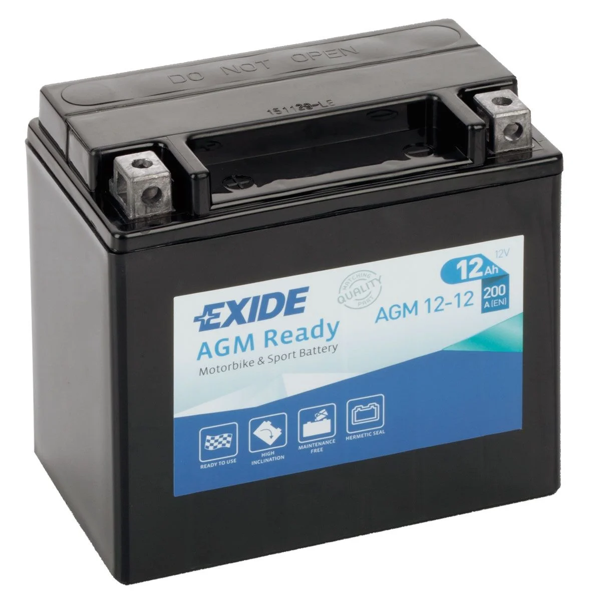 Акумулятор 12Ah-12v Exide AGM (150х87х145), L, EN200
