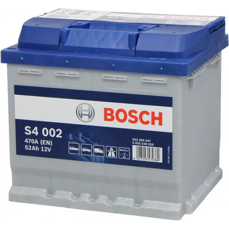 Акумулятор 52Ah-12v BOSCH (S4002) (207x175x190),R,EN470