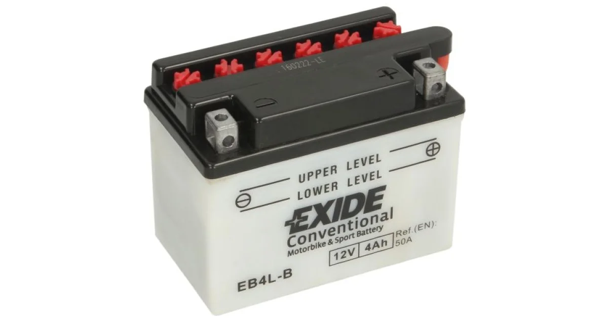 Акумулятор 4Ah-12v Exide (EB4L-B) (120х70х92) R, EN50