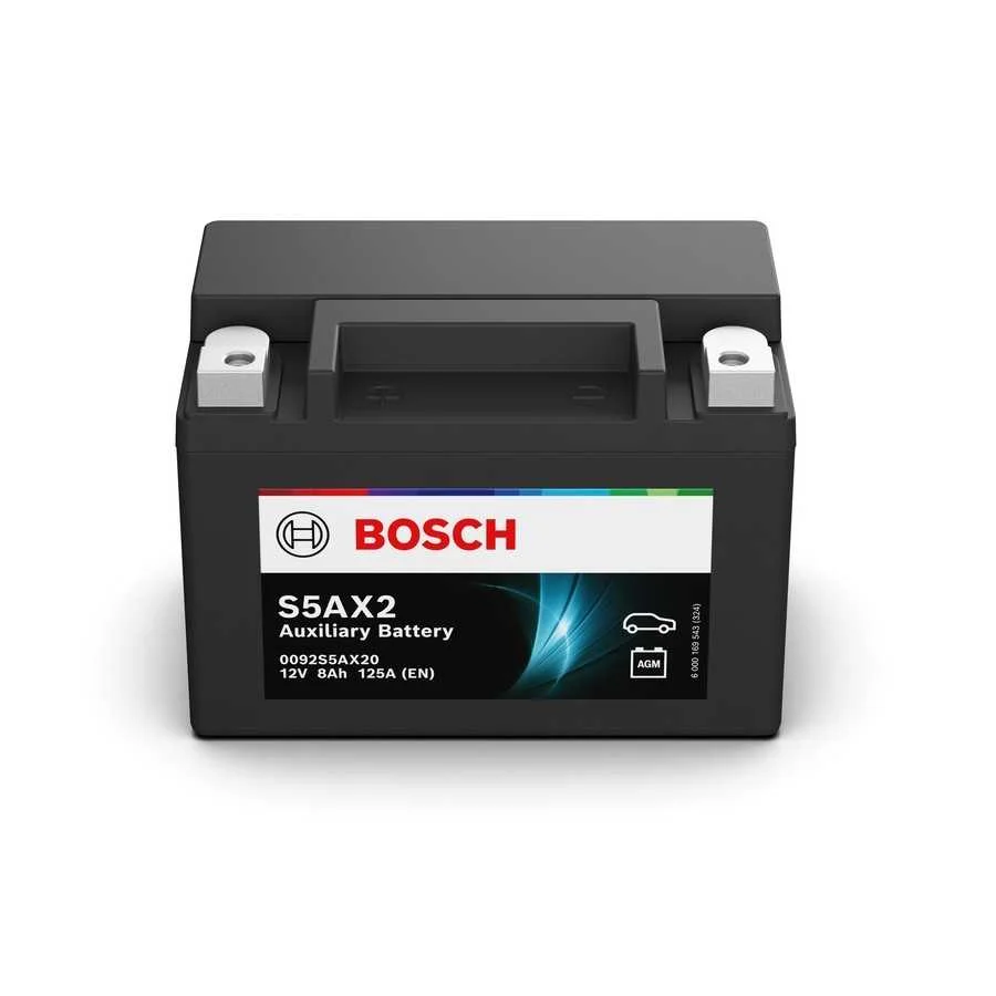 Акумулятор 8Ah-12v BOSCH AGM AUXILIARY (S5AX2) (150x87x105),L,EN125