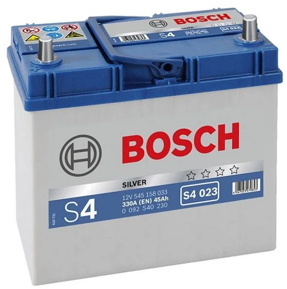 Акумулятор 45Ah-12v BOSCH (S4023) (238x129x227),L,EN330(Азія)