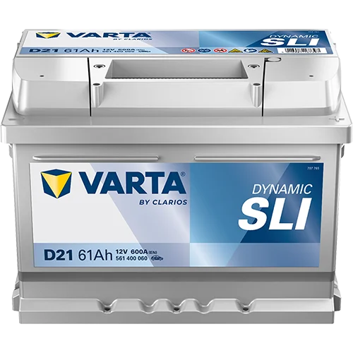 Акумулятор 61Ah-12v VARTA Dynamic SLI (D21) (242x175x175),R,EN600
