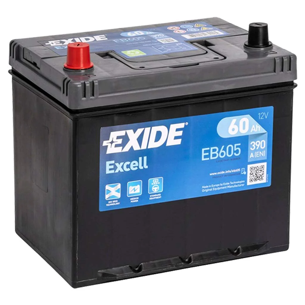 Акумулятор 60Ah-12v Exide EXCELL (230х172х220), L, EN480 Азія