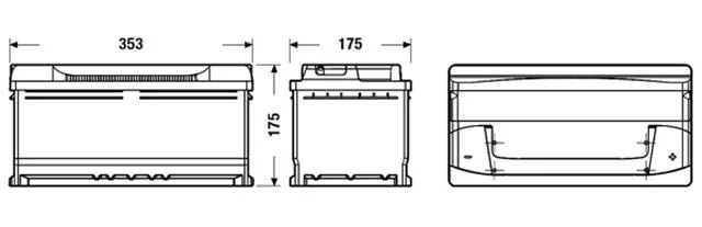 Акумулятор 85Ah-12v Exide EXCELL(353х175х175),R,EN760