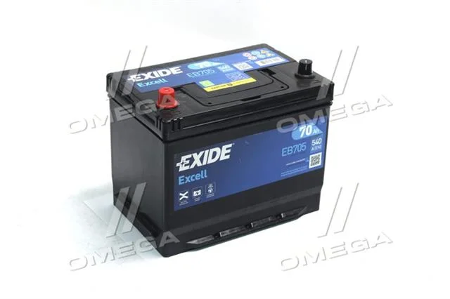 Акумулятор 70Ah-12v Exide EXCELL (266х172х223), L, EN540 Азія