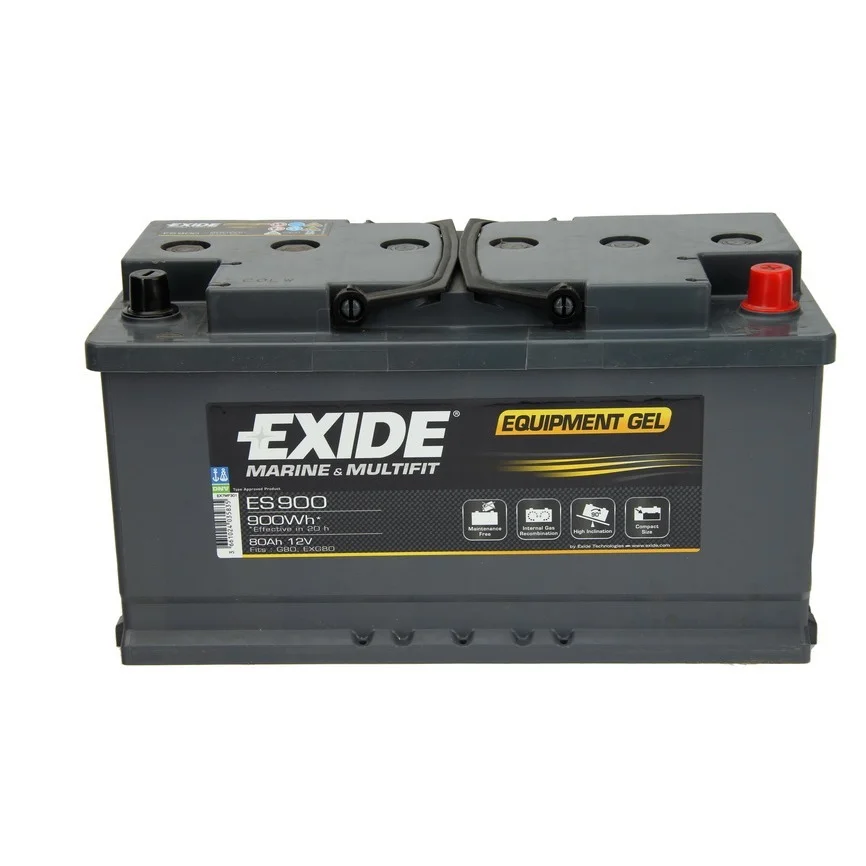 Акумулятор 80Аh(900wh)-12v Exide EQUIPMENT GEL (353х175х190),R,EN540 гелевий