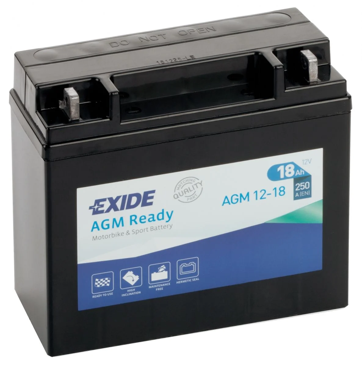 Акумулятор 18Ah-12v Exide AGM (180х75х165),R,EN250