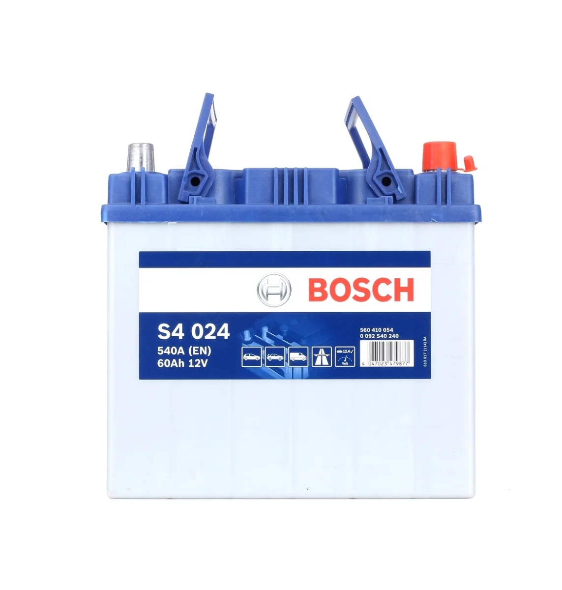 Акумулятор 60Ah-12v BOSCH (S4024) (232x173x225),R,EN540 Азія