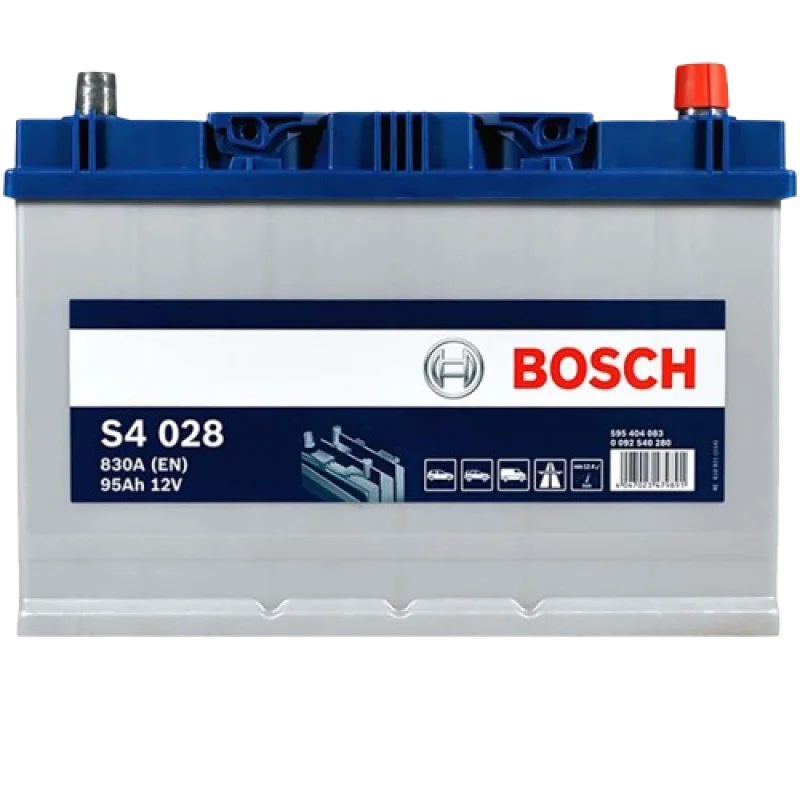 Акумулятор 95Ah-12v BOSCH (S4028) (306x173x225),R,EN830(Азія)