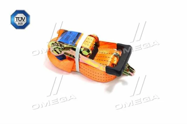 Стяжка вантажу 3t 50mm х10m (0.5+9.5) з прогумованою ручкою
