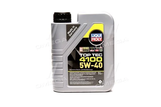 Олива моторна Liqui Moly TOP TEC 4100 5W-40 API SN/CF ACEA A3/B4/C3 (Каністра 1л)