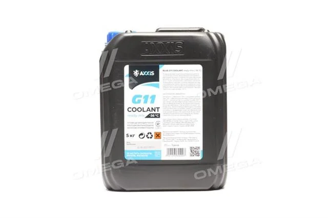 Антифриз BLUE G11 Сoolant Ready-Mix -36°C <AXXIS> (синій) (Каністра 5кг)