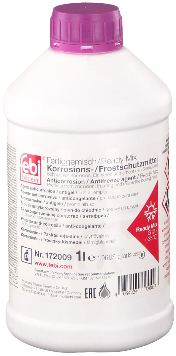 Антифриз FEBI фіолетовий Ready Mix -35C G12+ (Каністра 1л)