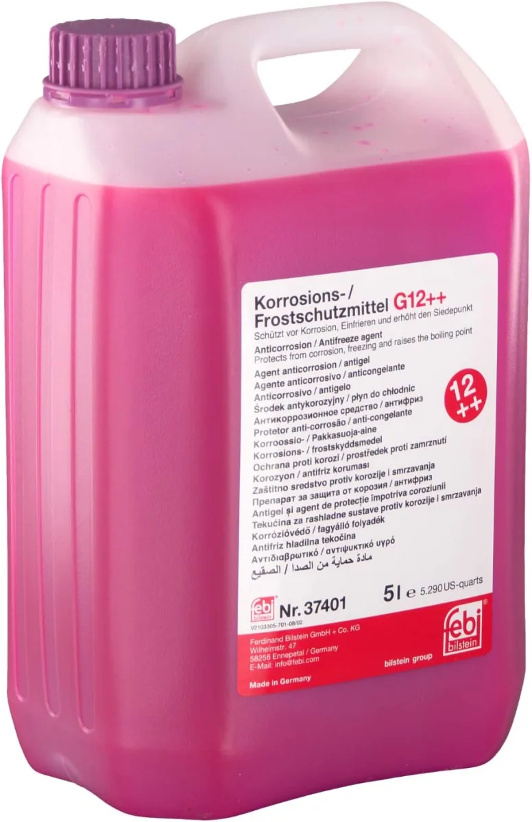 Антифриз FEBI фіолетовий концентрат G12 ++ VW TL 774G MB 325.6, MB 325.5 (Каністра 5л)