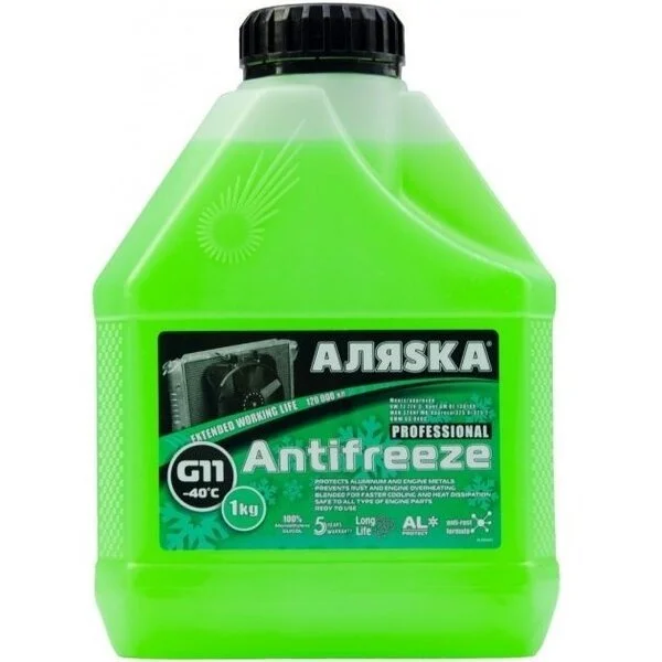 Антифриз Аляска ANTIFREEZE-40 зелений (Каністра 1л)