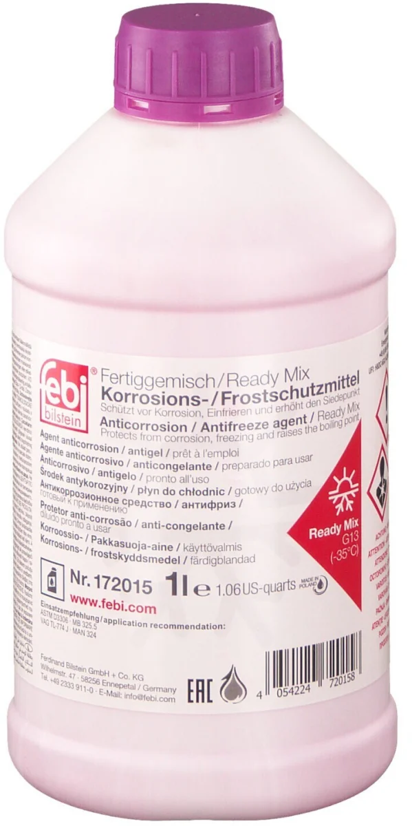 Антифриз FEBI фіолетовий Ready Mix -35C G13 (Каністра 1л)