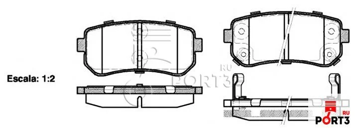Колодка гальм. диск. HYUNDAI ACCENT, i30, задн.