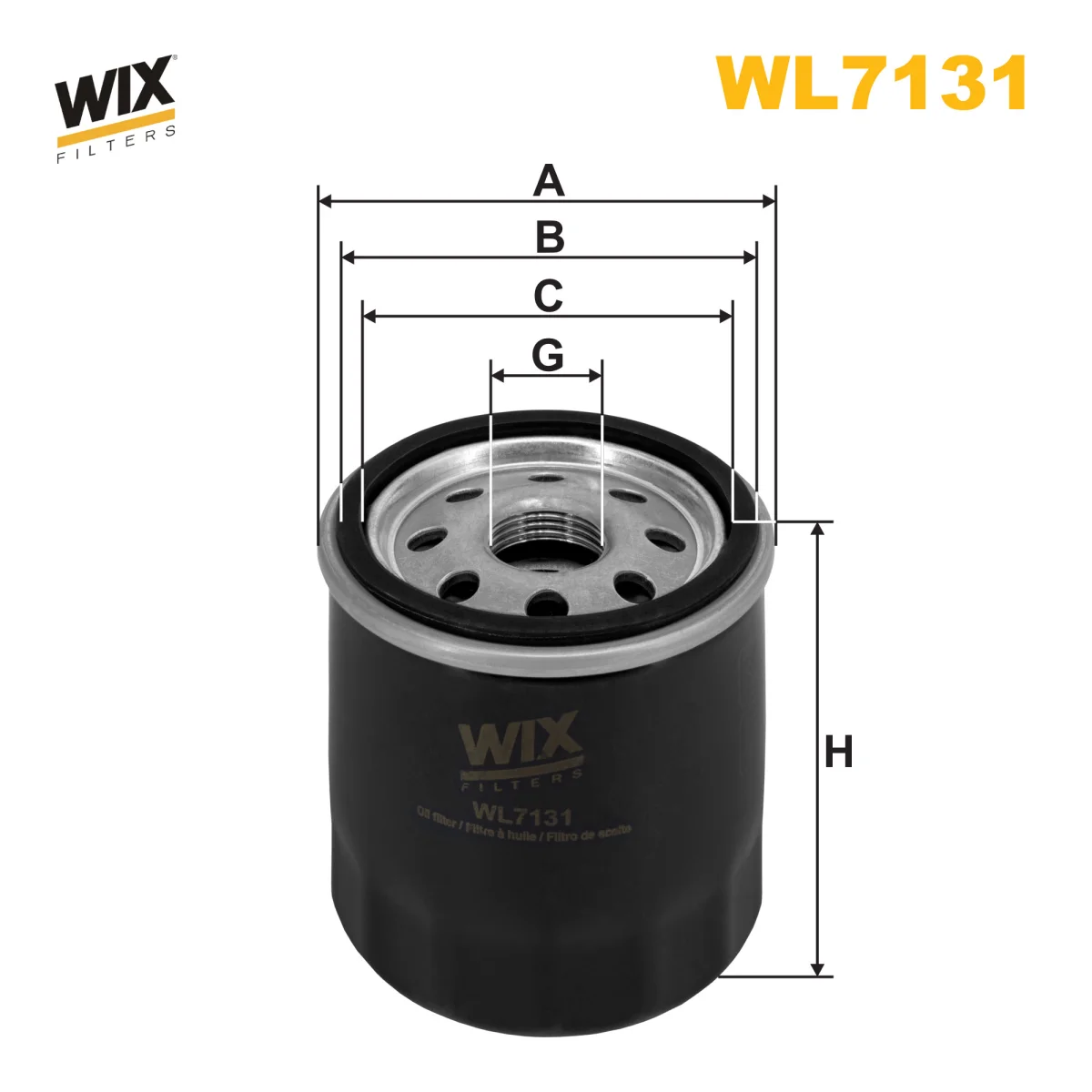 Фільтр оливний двигуна TOYOTA WL7131/OP572