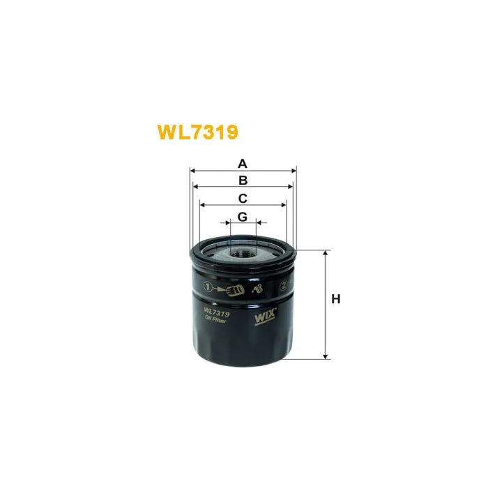 Фільтр оливний двигуна WL7319/OP566/2